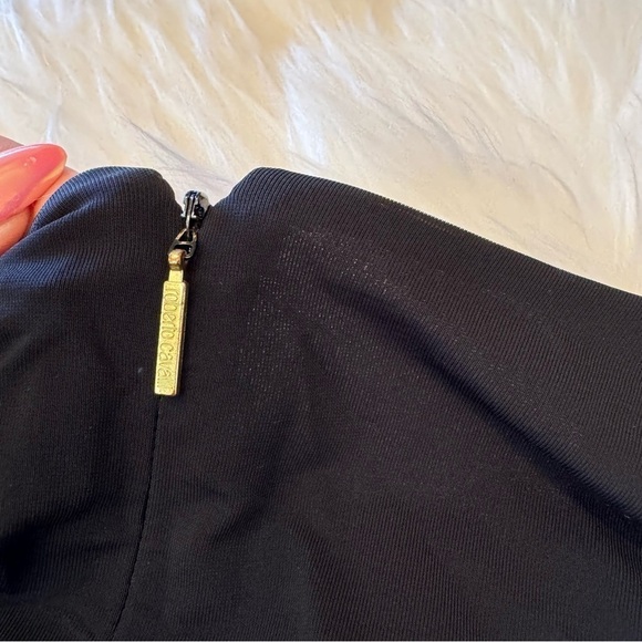 Vintage 2000s Roberto Cavalli Y2K floral print long sleeve dress jersey stretch - Picture 9 of 10